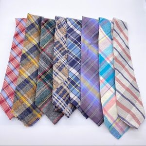 Multi Color Plaid Tie Bundle (Vintage & Modern)